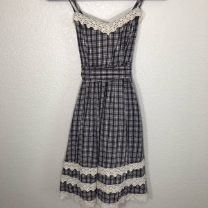 Moulinette Soeurs • Anthropology blue plaid dress